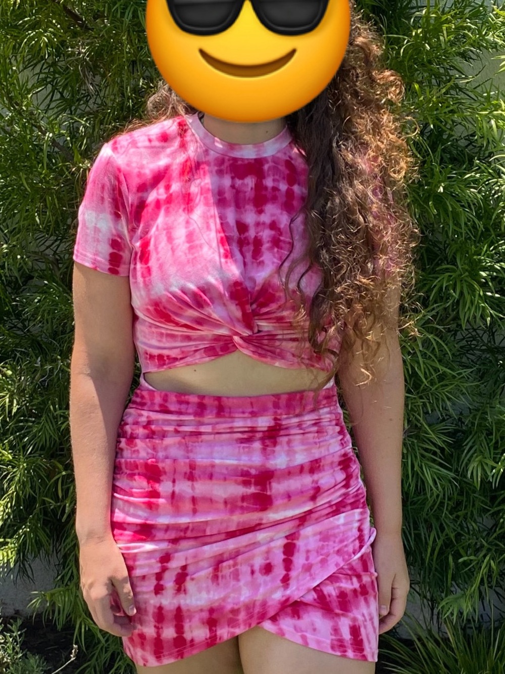 Summer tie dye cut out minidress